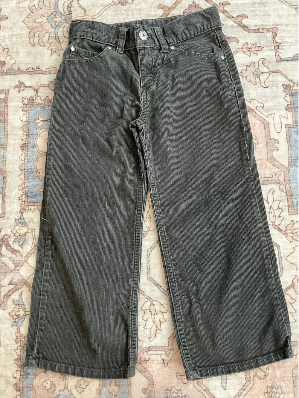 Carter's Toddler 4T Charcoal Grey Corduroy Trousers Cotton Adjustable Pants